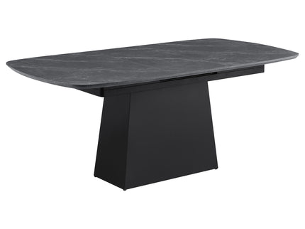 Idlewild - Extension Leaf Dining Table With Tapering Pedestal Base - Black