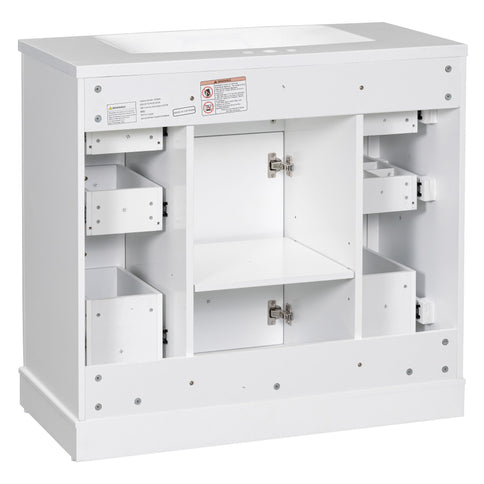 Modern Bathroom Vanity With Sink Combo, 6 Drawers And 1 Cabinet