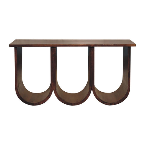 Triple Open Style Coffee Table - Beige / Brown