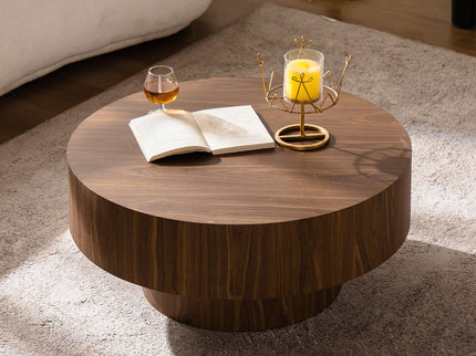 Round Coffee Table For Living Room - Walnut