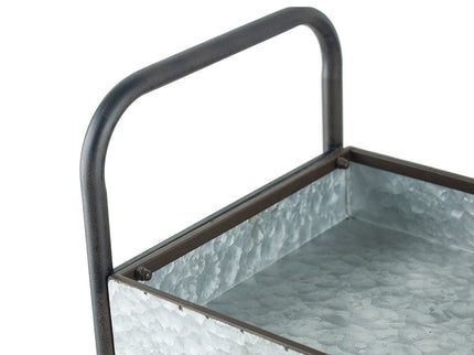 Homestead Galvanized Shelf Display 3 Tier - Metallic Gray