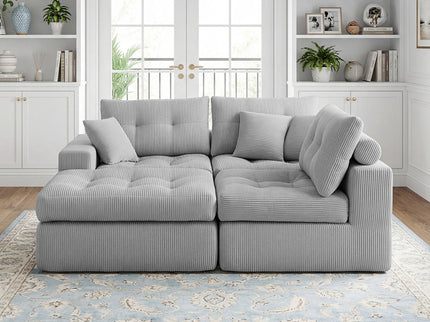 Corner Chaise L-Shaped Sectional Sofa Bed