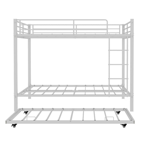 Bunk Bed For Kids, Convertible Frame With Ladders & Guardrail