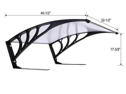 Weather Resistant Polycarbonate Canopy Outdoor Shade Cover For Robotic Lawn Mowers - Black