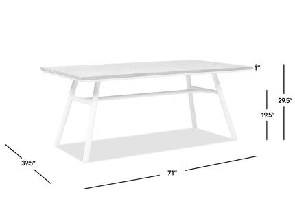 Maiden - 6 Seater Patio Dining Table - Natural Teak