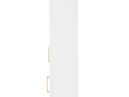 Wall Mounted Medicine Cabinet With 5 Adjustable Shelves, Exquisite Carving - White