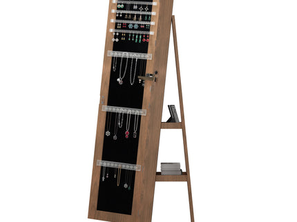 Swivel Jewelry Cabinet With Full Length Mirror