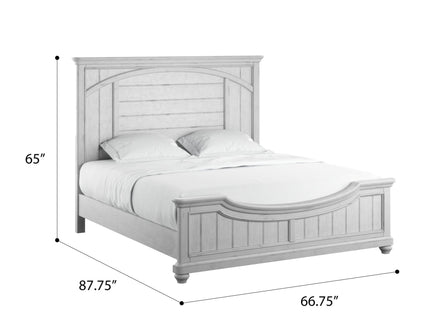 Queen Panel Bed - Gray - Wood