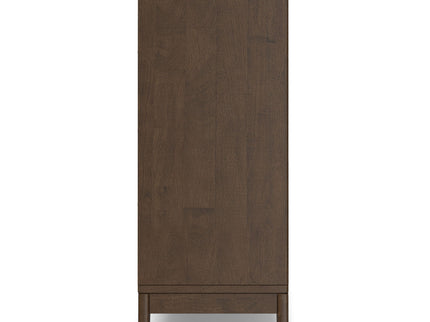 Harper - Low 6 Cube Storage With Drawers - Walnut Brown