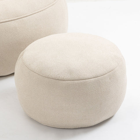 Bedding Bean Bag Sofa Chair High Pressure Foam With Footrest