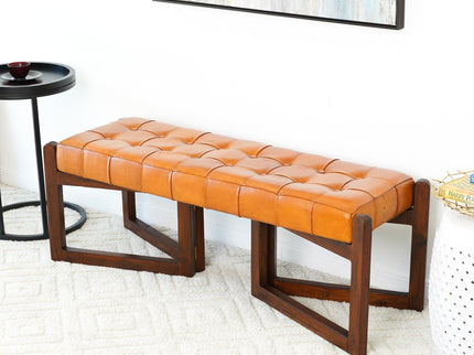 Riley - Bench - Brown / Rustic / Tan