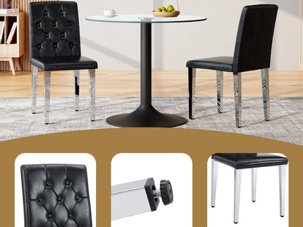 Dining Chairs With Ergonomic Buckle Backrest For Home