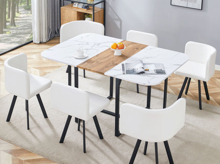 2 Tone Dining Table For Modern Minimalist And Industrial Styles