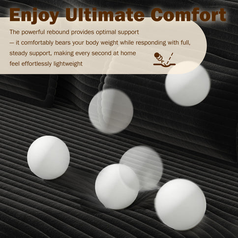Modern Floor Sofa With 2 Pillows, Convertible Twin Size Folding Mattress For Living Room