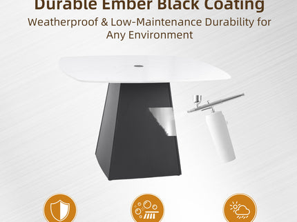 Rounded Square Outdoor Pedestal Dining Table