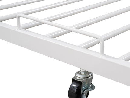 Platform Bed Frame With Trundle, USB Ports And Slat Support, No Box Spring Needed