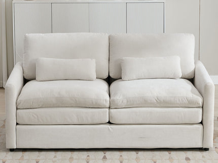 Cozy Upholstered Cushion Loveseat Sofa For Living Room