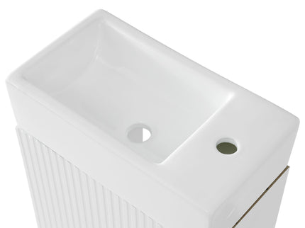 Modern Bathroom Vanity With Sink And 2 Tier Shelf
