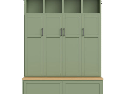 Hall Tree With 4 Hidden Cabinets