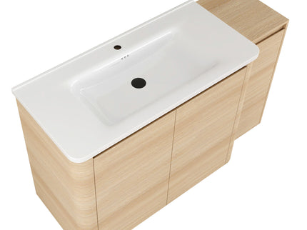 Freestanding Bathroom Vanity With Sink, 1 Small Storage Cabinet, Soft Close Door