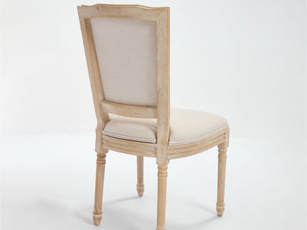 Dining Chairs Upholstered With T - Shaped Back (Set of 2) - Beige