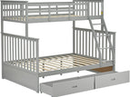 Dark Gray / Twin over Full / 2 Drawers