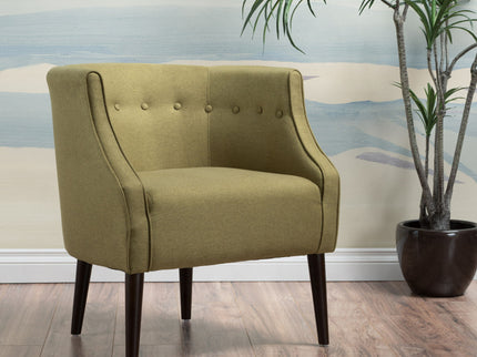Contemporary Upholstered Club Chair With Button Tufting