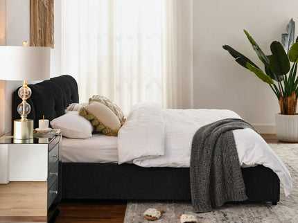 Storage Upholstered Hydraulic Platform Bed With Integrated Headboard