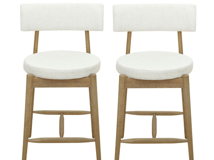Mid Century Modern Counter Stools, Fabric Upholstered Chairs