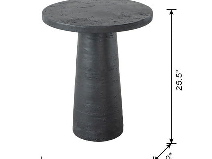Round Side Table With Pedestal Base