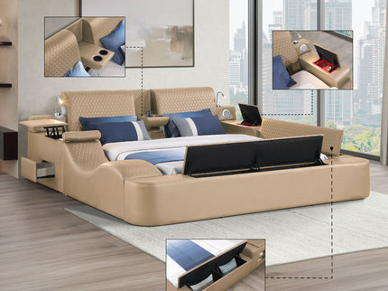 Zoya - Smart Multifunctional Bed, Built In Bluetooth Speakers, USB Charging
