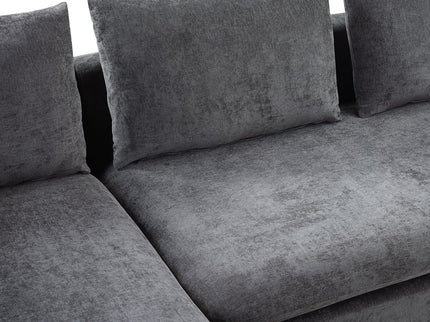 Modern L Shaped Sectional Sofa With Upholstery And Wooden Storage