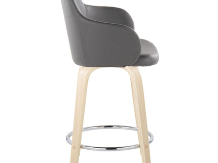 Boyne - Contemporary Fixed Height Counter Stool & Swivel With Round Footrest (Set of 2)