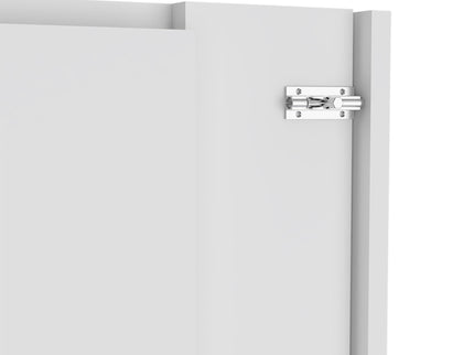 Wall Foldable Table With Multiple Shelves - White