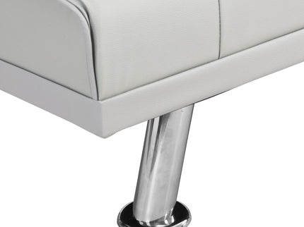 Futon Sofa Bed With Armrest Two Holders Wood Frame, Stainless Leg