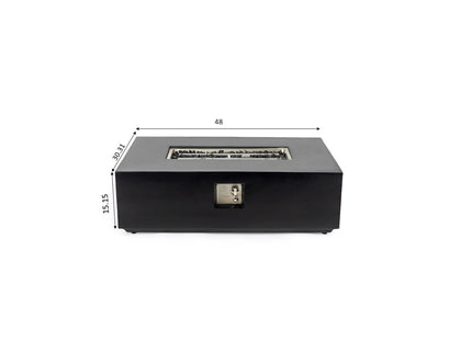 Propane / Natural Gas Fire Pit Table, 50,000 BTU - Charcoal