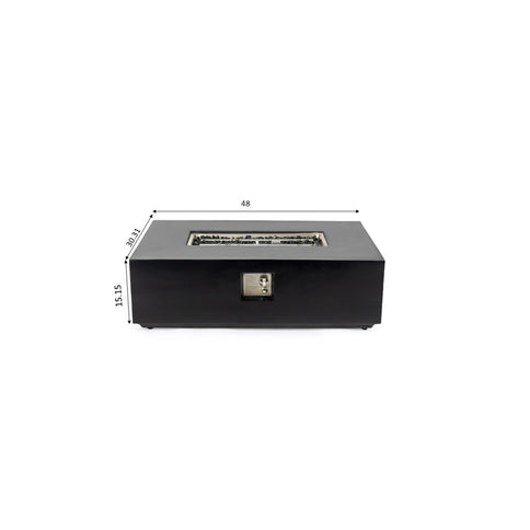 Propane / Natural Gas Fire Pit Table, 50,000 BTU - Charcoal