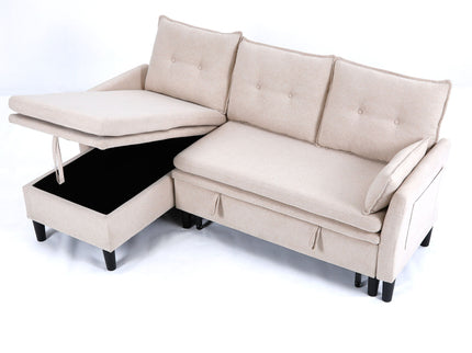 L-Shaped Reversible Chaise Sectional Sofa With Storage