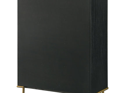 Anser - 5 Drawer Chest, Bedroom Storage Furniture - Black