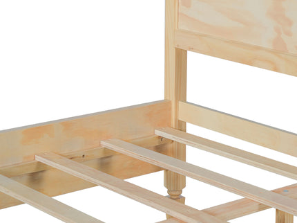 Classic Platform Bed Frame With Panel Headboard