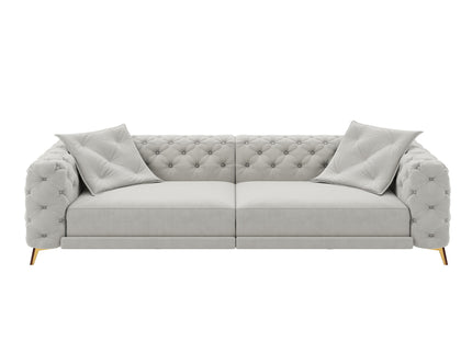 3 In 1 Convertible Sleeper, Deep Seat Pull Out Sofa Bed, Button Tufted