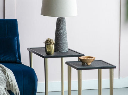Side Tables (Set of 3) - Black / Gold