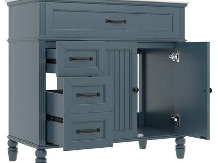 Bathroom Vanity With Sink, Freestanding Cabinet & Drawers