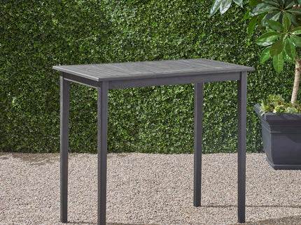 Outdoor Minimalist Acacia Wood Rectangle Bar Table