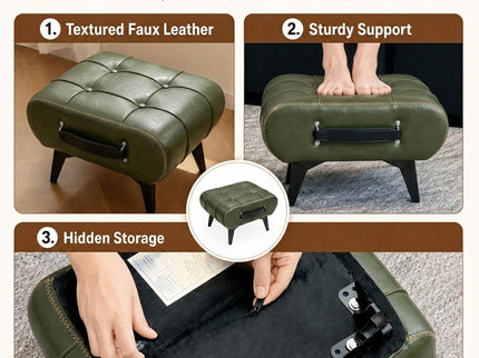 Minimalist Footstool With Hidden Storage
