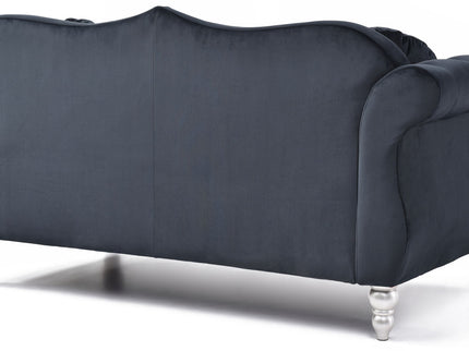 Stylish Flared Arm Loveseat
