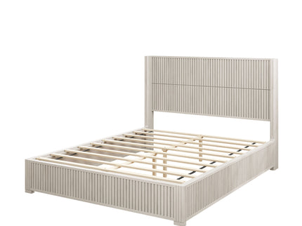 Platform Bed Frame With Headboard, Floor Standing Design