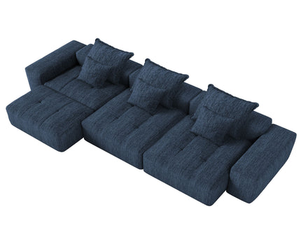 Modern Oversized Diy Combination Modular Sectional Sofa & Pillows