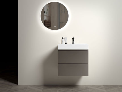 Alice - Bathroom Vanity With Sink, Large Storage Wall Mounted Floating Bathroom Vanity For Modern Bathroom, One-Piece Sink Basin Without Drain And Faucet