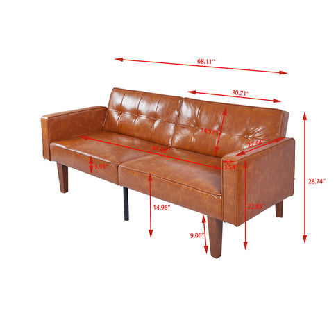 3 Position Split Back Futon Sofa Bed For Living Room